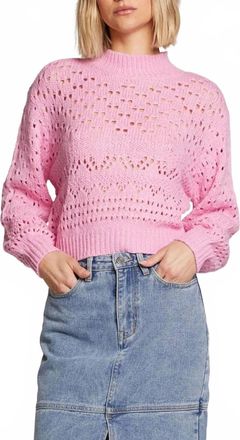 Saltwater Luxe Sloane Knit Sweater In Party Pink