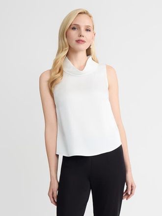 Misook Pearlescence Crepe de Chine Blouse in White at Nordstrom, Size Xx-Large