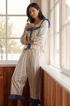 TBCo 100% Cotton Ruffled Pajama Set