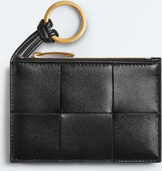 Bottega Veneta Cassette Key Pouch - Black - Woman - 50% Lambskin & 50% Calfskin