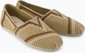 Toms Womens TOMS Alpargata Classic Cotton Womens Dark Beige Espadrilles - Cream - Size: 3