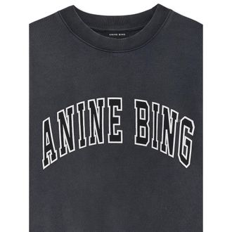Anine Bing Washed Cotton Sweatshirt - Black