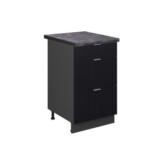 Vicco Mueble Bajo De Cocina Fame-line, Rayas Negras, 50 Cm, Et Antracita