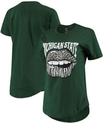 Pressbox Womens Pressbox Green Michigan State Spartans Wild Lips Core T-Shirt at Nordstrom, Size Medium