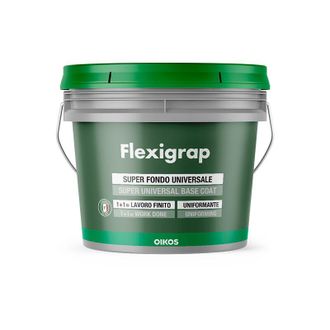 Oikos Fondo super aggrappante Oikos Flexigrap liscio Tonalit&agrave; dal bianco lt. 4
