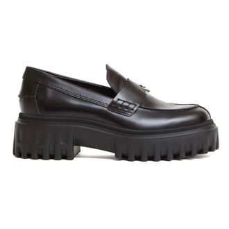 Hogan Loafers, female, Black, Size: 10 1/2 US H700 Loafer