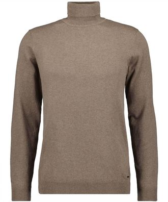 Ragman Rundhalspullover RAGMAN, Herren, Gr. 60, braun (camel), 95% Baumwolle 5% Cashmere, hoch geschlossener Ausschnitt, Pullover Rundhalspullover