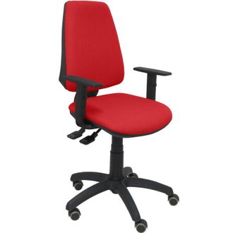 Piqueras y Crespo Silla Elche S Bali Rojo Brazos Regulables Ruedas De Parqu&eacute;