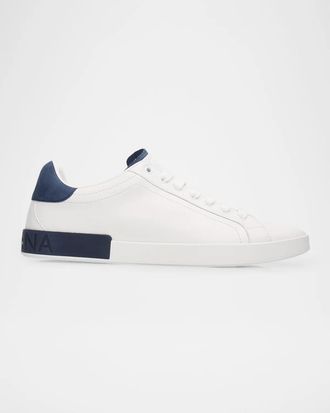 Dolce & Gabbana Men & apos;s Portofino Leather Low-Top Sneakers