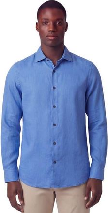 Lords of Harlech Linen Long Sleeve Shirt in Sail Blue at Nordstrom, Size Xx-Large
