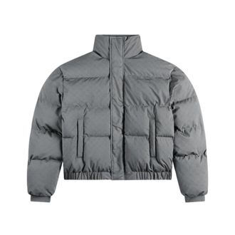 Daily Paper Clothing Renako Monogram Puffer Jacket - Heren - Winterjassen - Grijs - XL - Polyester - Jassen