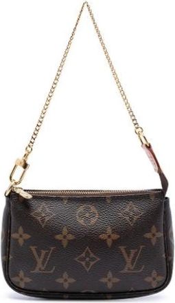 Louis Vuitton Pre-owned Mini Pochette Accessoires - Dames - Vintage Mini Tas - Bruin - ONE Size - Vintage