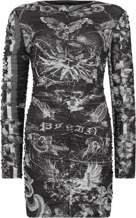 Philipp Plein Dames, Jurken, Zwart, Maat: L