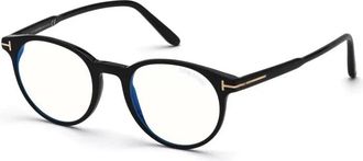Tom Ford Elegante Ronde Brillen - unisex - Brillen - Zwart - 50 MM - Accessoires