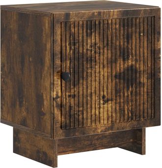 vidaXL Armario De Noche Roble Ahumado 43 X 34,5 X 50 Cm Vidaxl