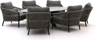 Bellagio la vita attrattiva Bellagio Mineo/Induno Ellips 240cm low dining tuinset 7-delig