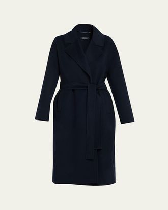 Max Mara Hobby Long Wool Wrap Coat