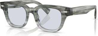 Brunello Cucinelli 48mm Rectangle optical glasses in Grey at Nordstrom