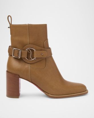 Christian Louboutin 70mm Dianouchette Leather Ankle Booties