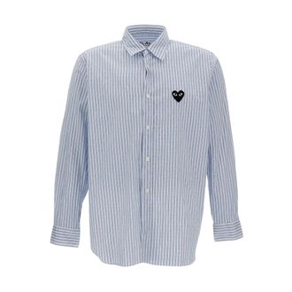 Comme Des Gar&ccedil;ons Casual Shirts, male, Blue, Size: XL Casual Shirts