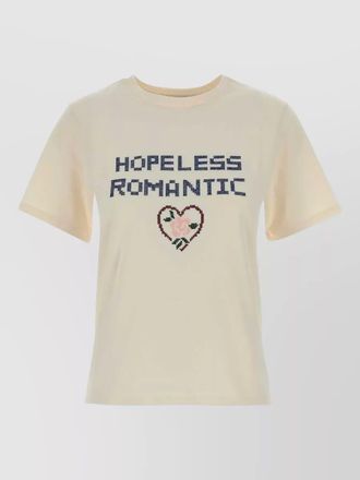 Max Mara cotton crew neck west graphic t shirt