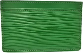 Louis Vuitton Pre-owned Wallets, female, Green, Size: ONE SIZE Pre-owned Card Holder Epi