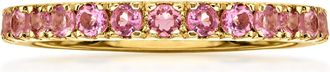 Ross-Simons Pink Tourmaline Eternity Band in 18kt Gold Over Sterling