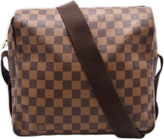 Louis Vuitton Brown Coated Canvas Leather Shoulder Bag (Pre-Owned)
