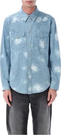 Isabel Marant Isabel Marant, Denim Shirts, male, Blue, Size: XL Tasco Washed Denim Shirt