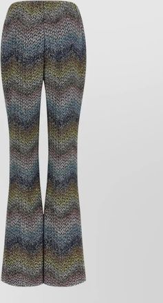 Missoni viscose lam&eacute; trousers flared leg knit