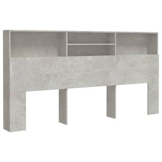 vidaXL Mueble Cabecero Gris Hormig&oacute;n 200x19x103,5 Cm Vidaxl