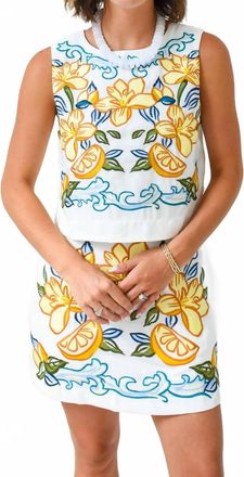 THML Clothing A Zest For Life Embroidered Set In White