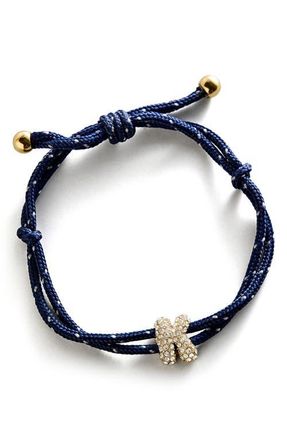 BaubleBar Initial Custom Paracord Bracelet in Blue K at Nordstrom