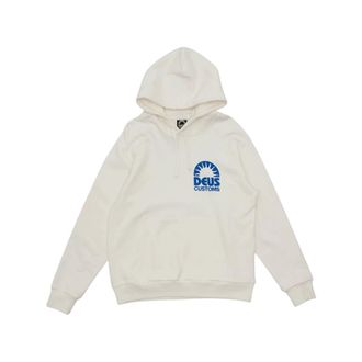 Deus Hoodies, male, White, Size: XS Printed Artwork Hoodie in Cotton Fleece