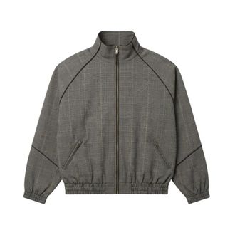 Willy Chavarria Ruff Rider Track Jacket - Heren - Jassen - Grijs - Maat: L Wol