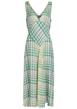 Polo Ralph Lauren Plaid Woven Midi Dress - Multicoloured 1 - 12 (UK16 / XL)
