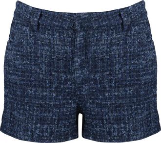 Iro Blauwe Tweed Shorts Bonnia Lente-Zomer 2025 - Dames - Bermuda - Blauw - L - Tweed - Korte Broeken