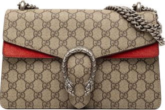 Gucci Pre-owned Womens Medium Gg Supreme Dionysus Shoulder Bag - Tan Textile - One Size