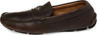 Prada Mocassini con logo - Marrone