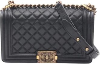 Chanel Pre-owned Crossbody Tas - Dames - Vintage Schoudertas - Zwart - ONE Size - Leer - Vintage