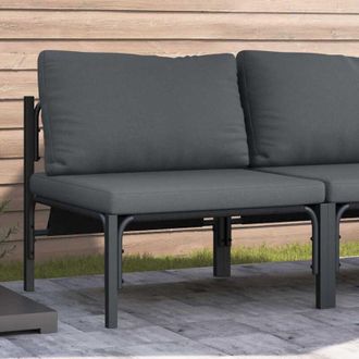 vidaXL Muebles De Exterior Con Coj&iacute;n Antracita 80 X 80 X 71 Cm Acero Vidaxl