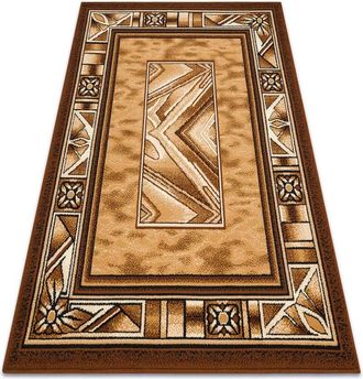 RugsX Rugsx - Carpet bcf Morad opal frame, classic - old gold beige 300x400 cm