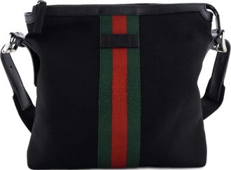 Gucci Web Messenger Bag Techno Canvas Medium crossbody bag - Nero