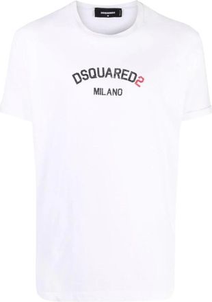 Dsquared2 Milano Grafisch T-shirt - Heren - T-shirts - Wit - M - Katoen - Tops