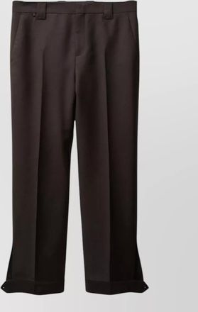 Versace mohair wool tailored trousers front pleats