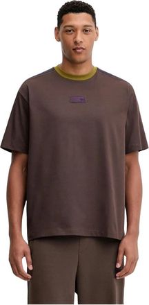 Emporio Armani T-shirt - Heren - T-shirts - Bruin - S - Katoen - Tops