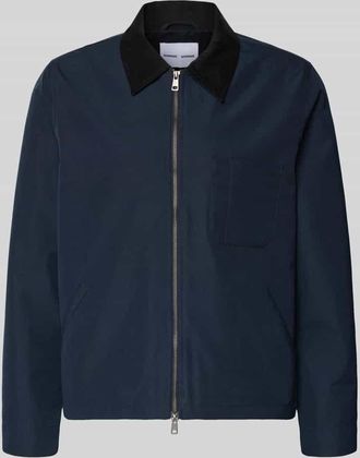 Sams&oslash;e & Sams&oslash;e Jacke mit Kentkragen in Cord-Optik Modell ROBIN in Dunkelblau, Gr&ouml;&szlig;e XXL