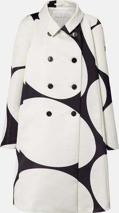 Dries Van Noten Polka-dot double-breasted satin coat