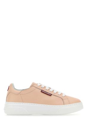 Dsquared2 Pink Leather Bumper Sneakers