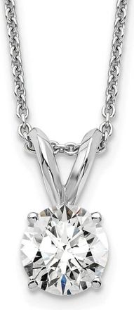 Diamond2Deal 14k Gold 1/2 Ct Lab Grown Diamond Round Solitaire Pendant Necklace 18